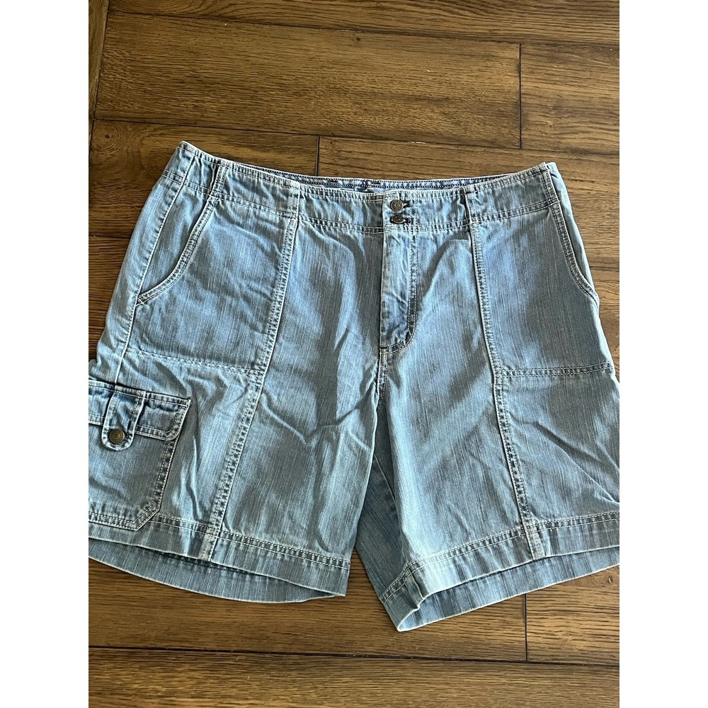 Eddie Bauer Utility Shorts Womens 14 Mercer Fit Blue Activewear Outdoor Hiking
